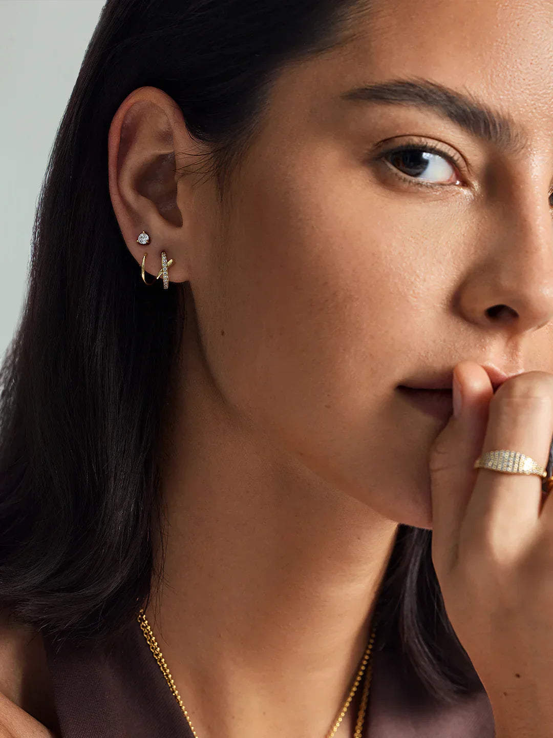 X Cross Double Hoops