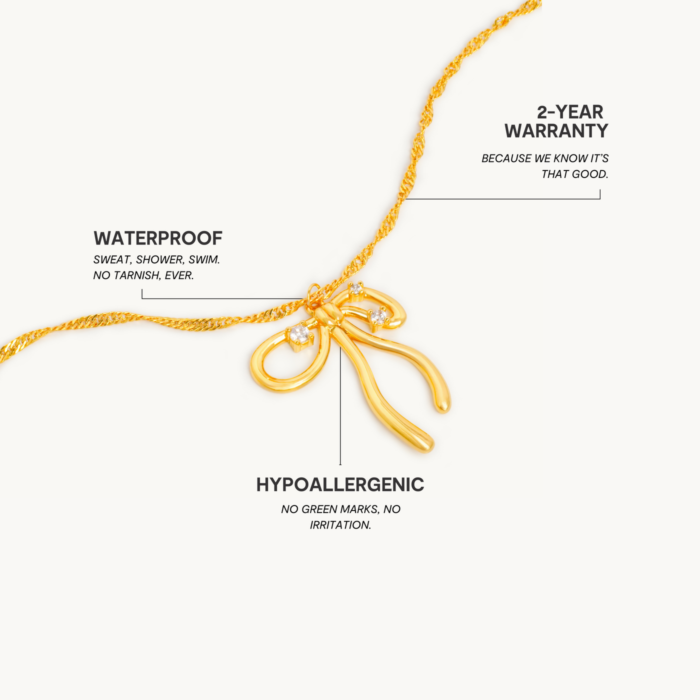 Aine Bogen Halskette