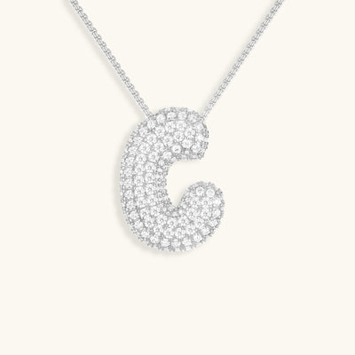 Zara Initial Diamant Halskette