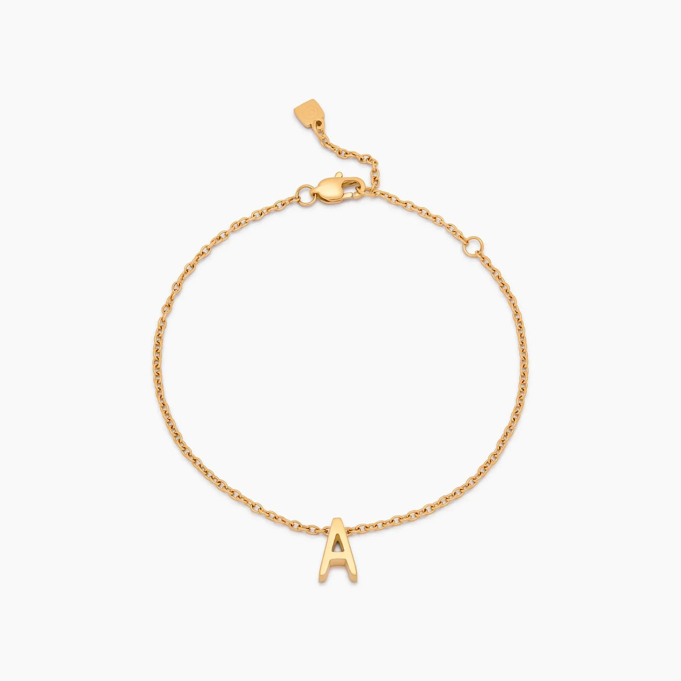 Zierliches Initial Charm Armband