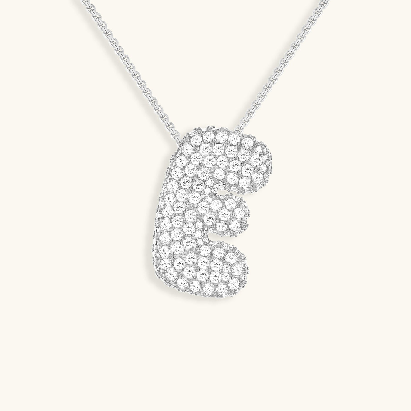 Zara Initial Diamant Halskette