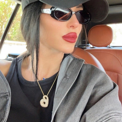 Zara Initial Diamant Halskette