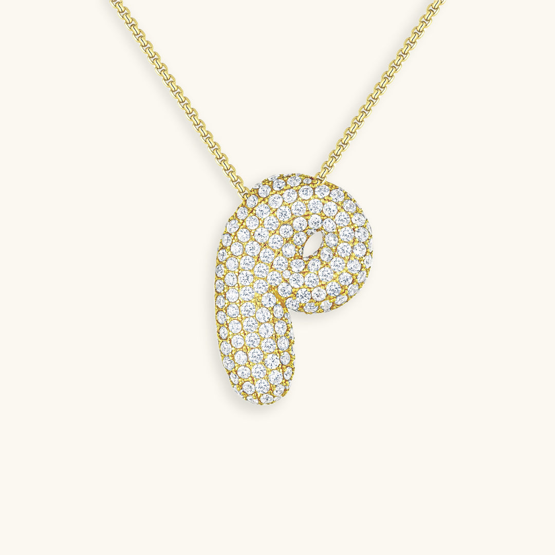 Zara Initial Diamant Halskette