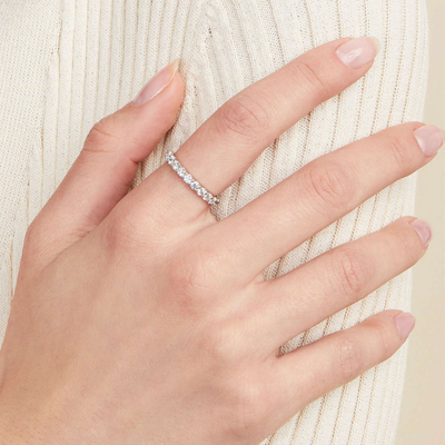 Amber Feline Ring - Diamant / Silber