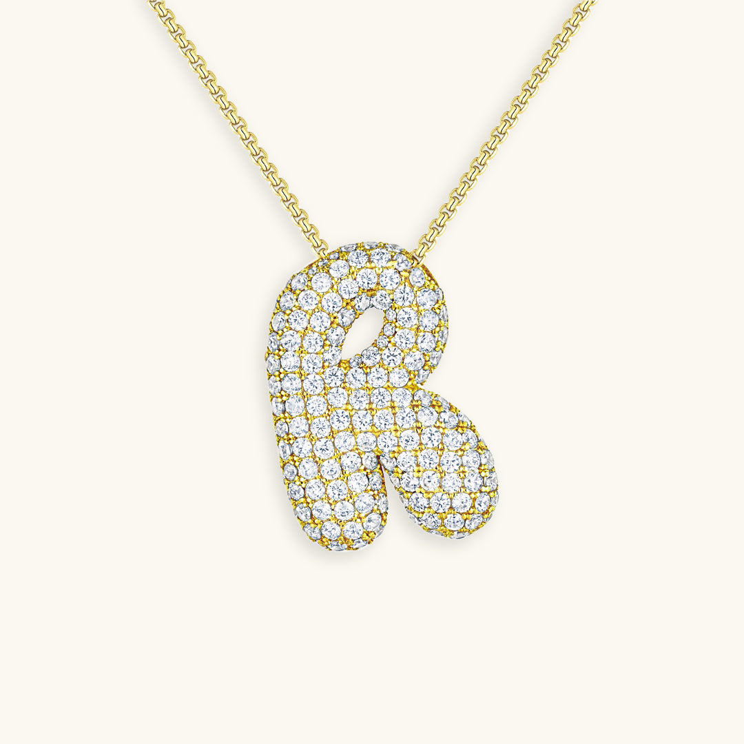 Zara Initial Diamant Halskette