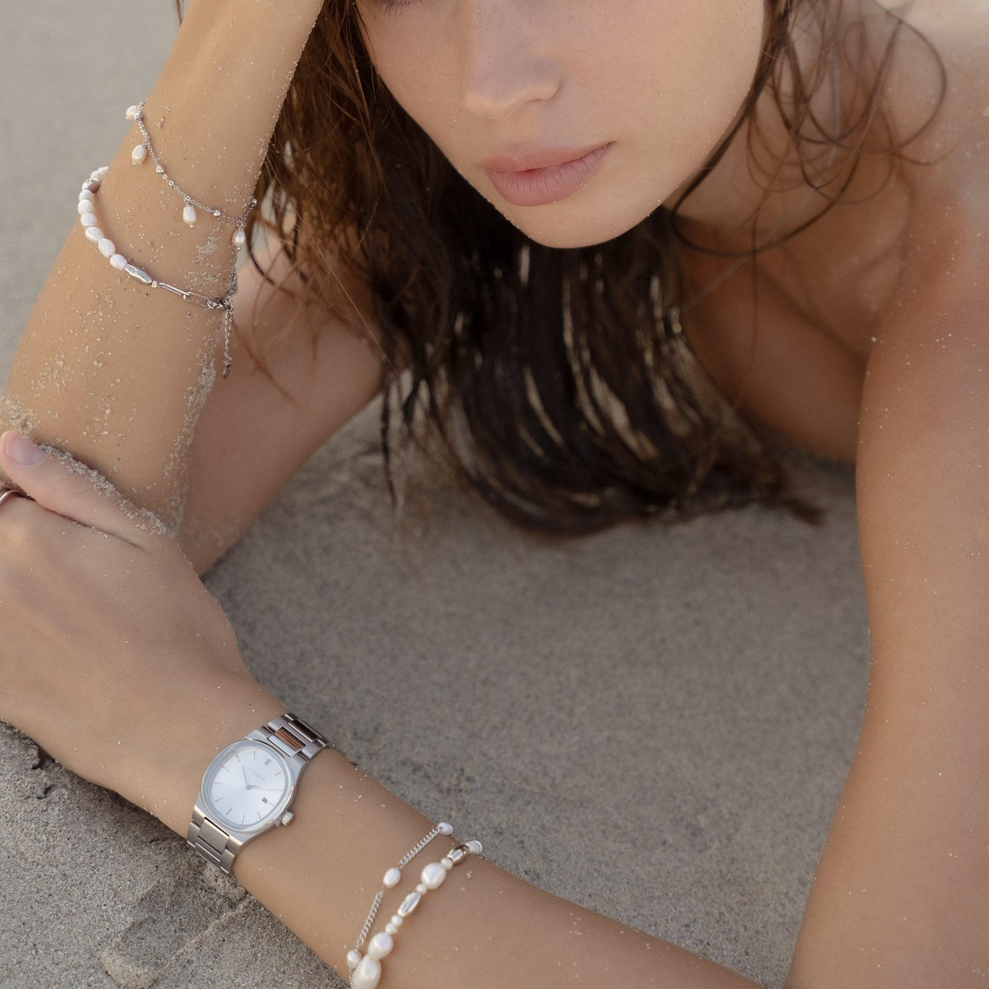 Welle der Perlen Armband