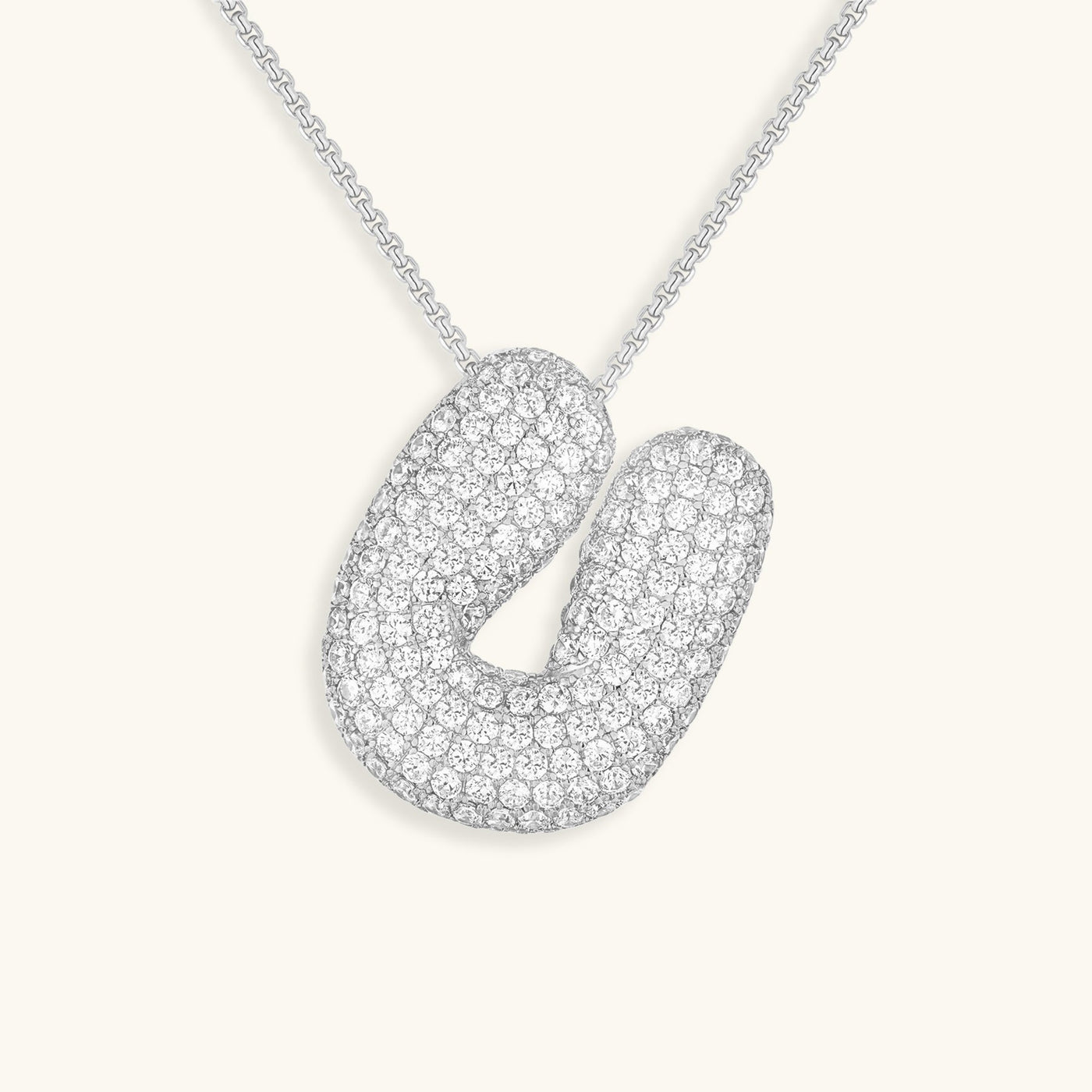 Zara Initial Diamant Halskette