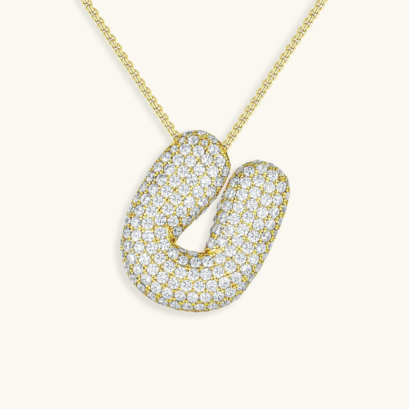 Zara Initial Diamant Halskette