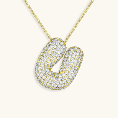 Zara Initial Diamant Halskette