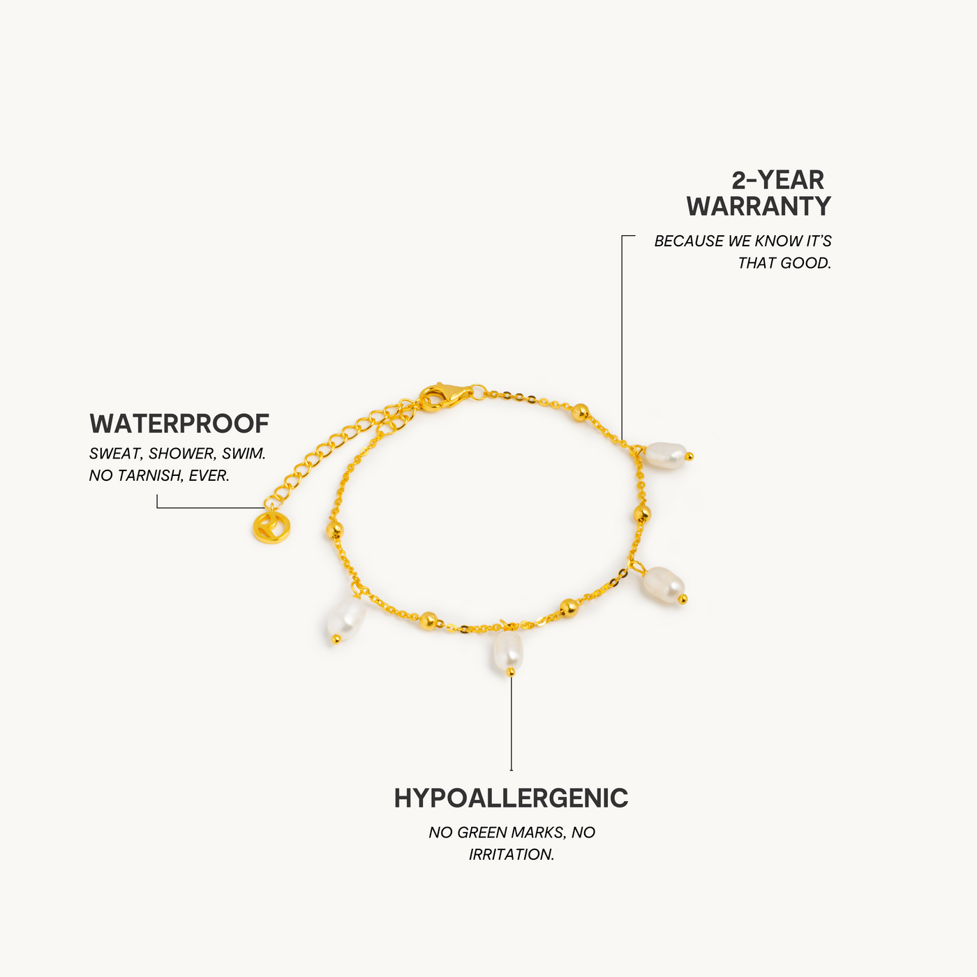 Welle der Perlen Armband