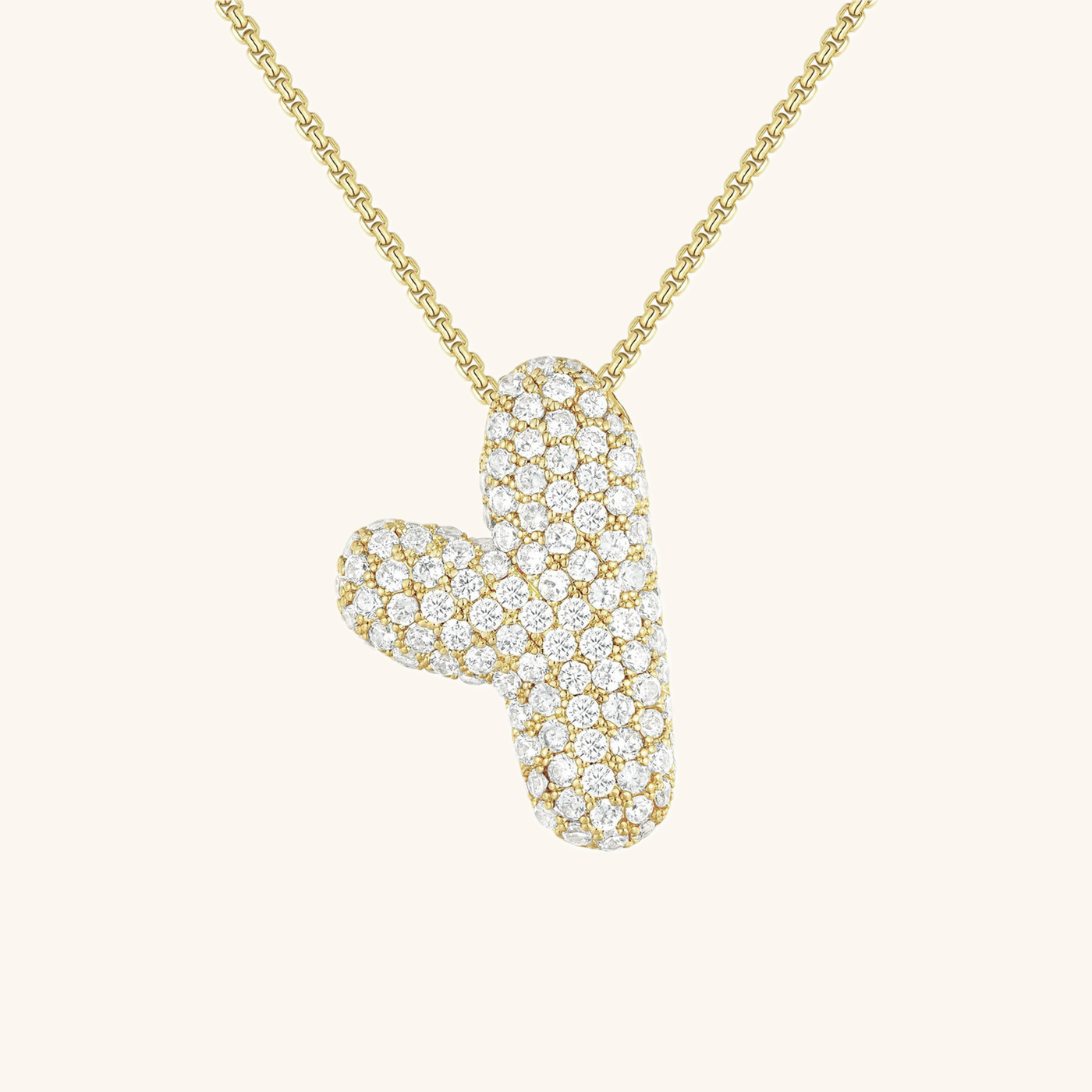 Zara Initial Diamant Halskette