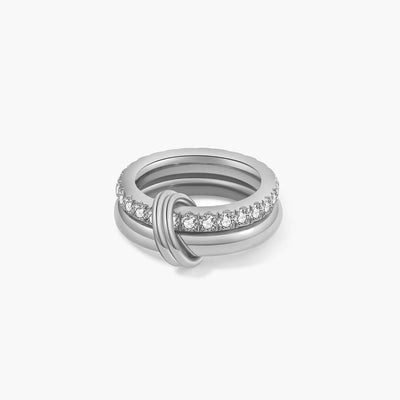 Aeliana Stapelring mit funkelndem Band