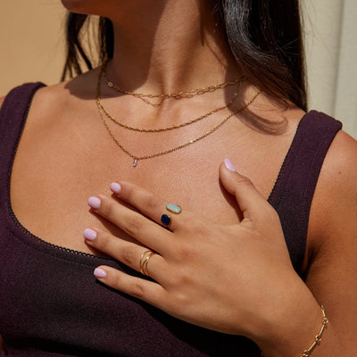 Aquamarin Wickelring