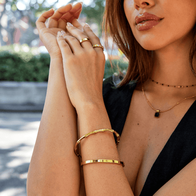 Ara Golden Bamboo Armreif