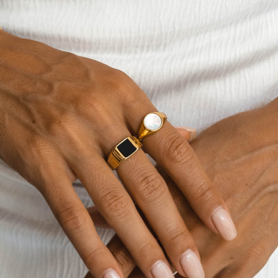 "Kaya" Onyx Ring