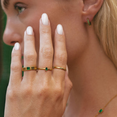 Zierlicher Smaragd-Ring