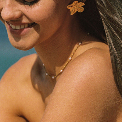 Zarte Goldperlen Choker