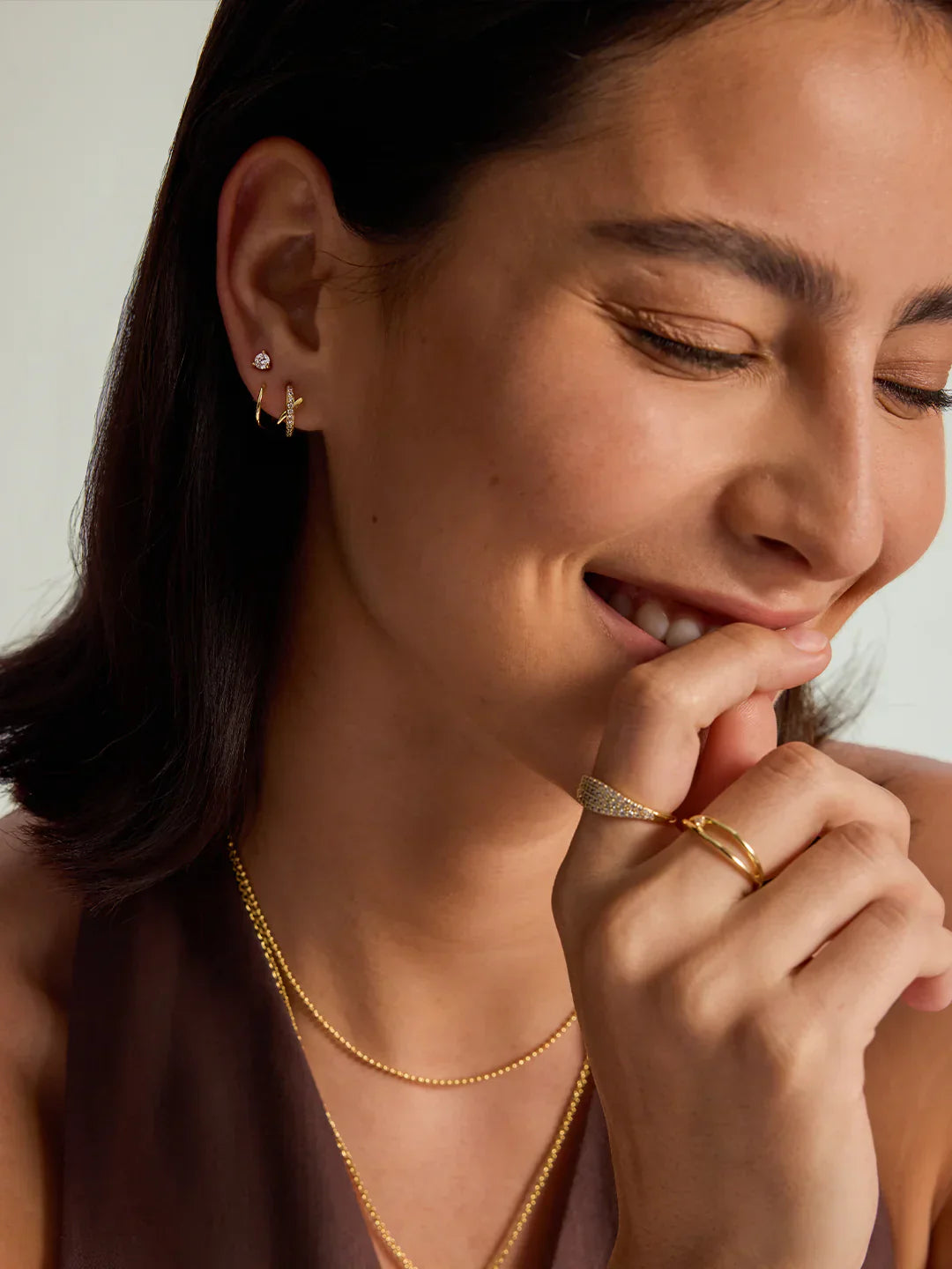 X Cross Double Hoops