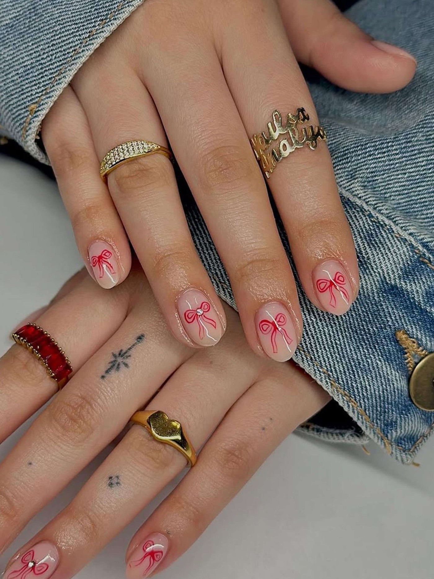 Ameri Rhinestone Dome Band Ring