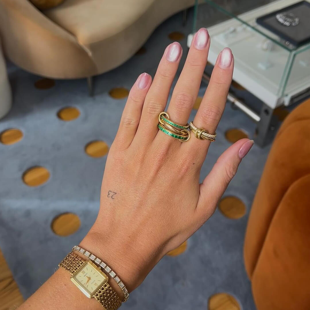 Anais Pavé Smaragd Ring